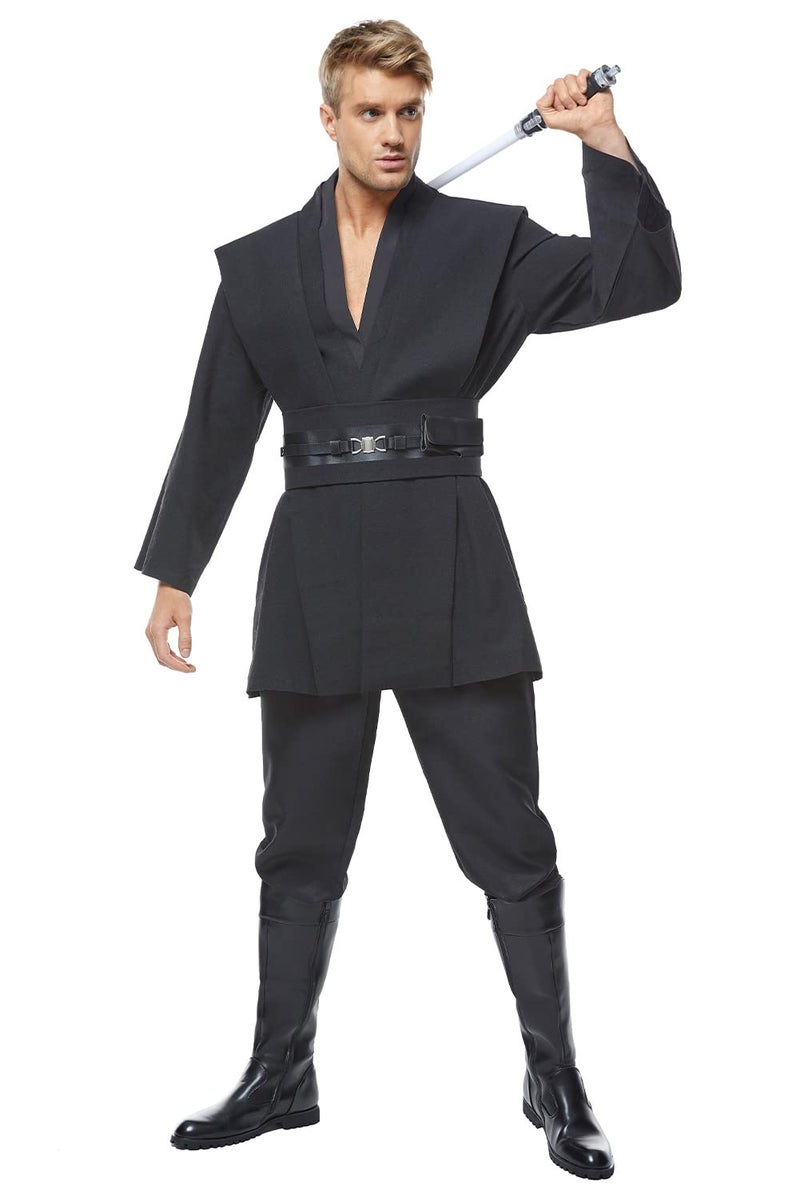 Cosplaysky Men's Tunic Cosplay Costume Adults Outfits Halloween Robe Hooded Uniform - Image 4